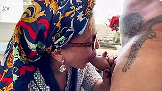 Granny gets ass fucked hard by real estate agent with huge cock plunging deep!