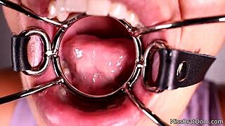 Oh man, check out this mouth fetish with gagging and closeup views on milf