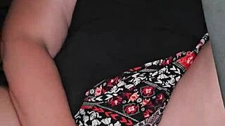 Milf squirts intensely with a huge dildo thrusting deep inside her wet pussy. She moans loudly during the solo toy session.