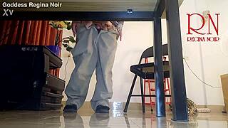 i tease without panties in the office on monday licking pussy and sucking dick