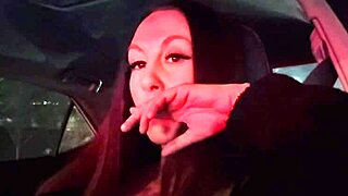Italian Long Hair Big Tits Milf Artemisia Love Sexy Solo Car Ride Flashing Juicy Boobs
