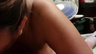 Amateur latina wife with big natural tits flashes and gets bent over for doggystyle quickie in homemade video. She rides cowgirl then swallows cum in mouth.