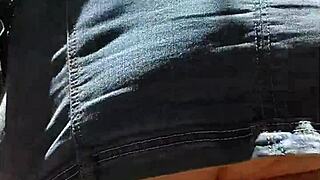 Sexy fat bbw mature sucks cock in forest nature setting