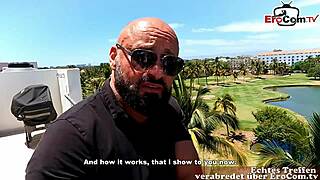 German casting agent picks up skinny latina teen 18+ for outdoor interview