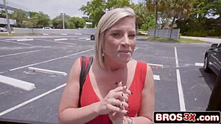 Who wants a rough ride with busty Kaylynn taking hard BBC fucking for cash in the van!