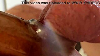 in the bathroom the german milf neighbor with fake tits teases in pov then gets assfucked with condom after orgasm. she takes cock to mouth for handjob until cumshot covers her big boobs