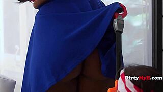 hey busty ebony stepmom is teaching a domination lesson by face sitting on me 😈 black mama with big tits in charge