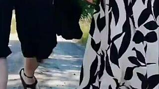 Ever wondered how a hot 66-year-old granny enjoys a sunny day walk in the forest?