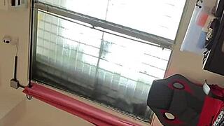 Stepson Catches Stepmom Masturbating Fucks Her And Cums On Ass In Bedroom Pov