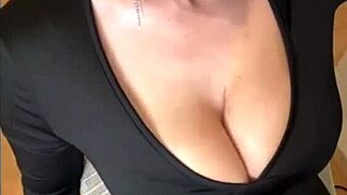 Stepmom with big tits licks her nipples but can you cum right away?