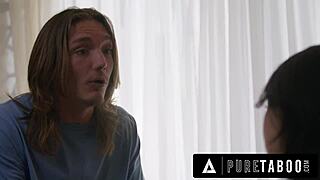 pure taboo hot asian stepsis lulu chu taunts pervy stepbro during sex with stepmoms nudes