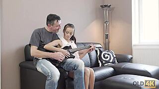 Old4k Skinny Girl And Old Man In Hot Sex With Cumshot