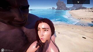 Curvy Redhead Milf Sonia Takes Big Black Cock On Beach With Squirting Orgasm!