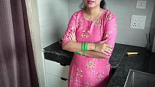 Hey, check out this hot stepmom getting seduced at home with some intense action and hindi audio