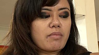 horny asian and latina in fishnets and lingerie finger assholes with toys. their deepthroat and assfucking lead to gaping climaxes on the bed.
