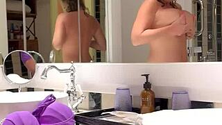 Busty Shower Fantasy with Lenushka Doll Submerged in Bubbles Suggesting Wet Curves