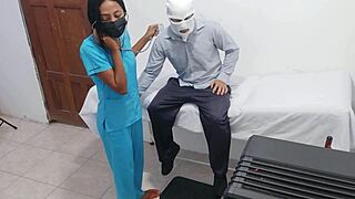 slutty ebony nurses seduce a patient into sex at the hospital in this homemade episode one