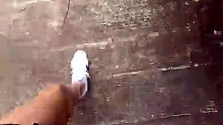 stepmother with big boobs walks outside, showing off her natural tits in public