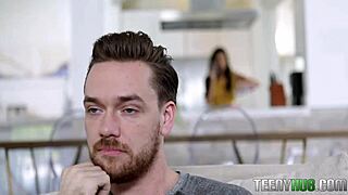 Claire black gets into eavesdropping which leads to intense pussy popping action with big tits.