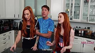 Freeuse readies petite redhead milf pussy for outdoor pageant