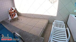 Brazilian Mature Milf Gets Double Penetration from Young Friend and Husband in Interracial Group