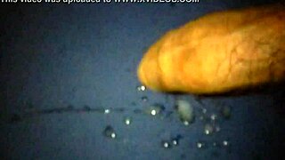 subtle horny milf masturbates to cum shoot from anal massage milking her tits