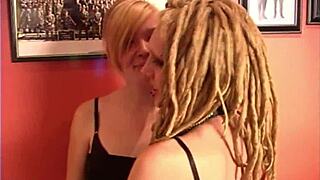 Watch These Young Bisexual Teens Get Lesbian Instruction! Blonde And Brunette Finger And Lick Shaved Pussies Close Up!