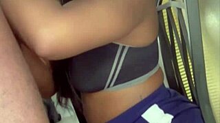 What happens when stepmom handles 11 inches of brown cock with taboo sucking?