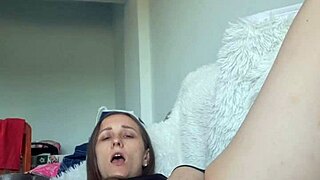 Brazilian blonde babe uses double dildo for solo double penetration in her cute pussy and ass