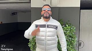 trailer shows brazilian milf bent over for big cock blowjob