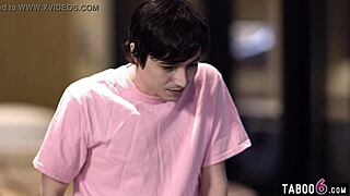 In a taboo roleplay, stepmom milf Pristine Edge stays up all night with her not son stepson, licking his cock in hardcore oral sex.