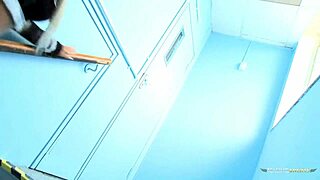 sharing a fat shaft with blowjob and riding in fishnets for these two blonde girls