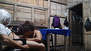 This treacherous Latina stepmom eagerly sucks and licks my American cock until I reach an intense orgasm in our real homemade video