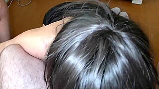 Wife gives double blowjob to guest and husband in amateur threesome homemade full scene