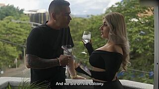 hey, this colombian with huge tits rides a strangers thick cock in romantic spooning and missionary fuck