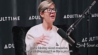 Shay sights and reagan foxx share horny backstage interview with natural tits closeups