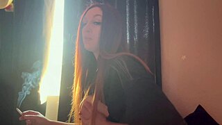 artemisia love hints at italian milf big tits flash while smoking