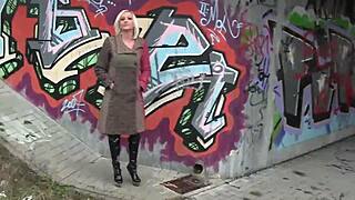 Wanna fuck this hot milf slut I picked up on the street at home?