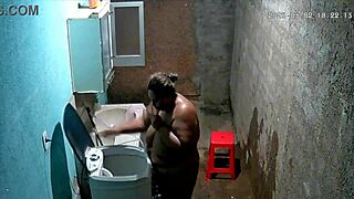 Hey, check out this hidden camera catching the Brazilian neighbor masturbating in the backyard while her father-in-law watches!