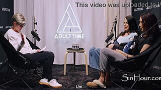 Shay sights and reagan foxx share horny backstage interview with natural tits closeups