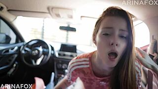 Hey stepdad, you really fucked your stepsister hard in stepmom's car from that intense POV angle?