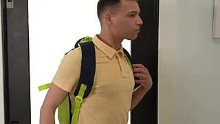 Brunette Stepmom with Big Ass Gets Caught Oiled Up by Stepson, Leading to Deepthroat Blowjob and Rough Doggystyle Ride