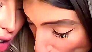 in this backstage competition, a busty blonde milf and a teen brunette compete in vertical mobile pov blowjob and deepthroat action, licking balls and getting sloppy with a big cock.