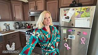 Blonde curvy step mother in law Jane Cane gets missionary massage and creampie in taboo pov roleplay