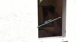 Neighbor Watches Sexy Wife Take Outdoor Shower with Natural Tits and Wet Pussy