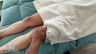 Blonde curvy step mother in law Jane Cane gets missionary massage and creampie in taboo pov roleplay