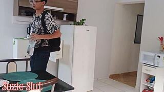 minha madastra caught me spying on her in nightgown and punished me by making me addicted to her ass