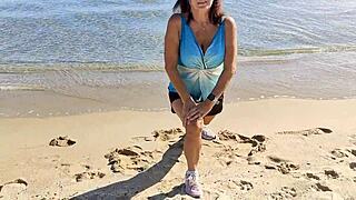 Brunette Stepmom With Big Natural Tits And Blue Eyes Gets Caught In Pussy Sandwich Fucking With Tantaly Doll On Bed In Doggystyle And Missionary