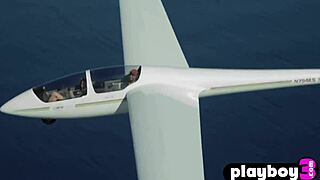 i'm a perfect big tits blonde lesbian flying totally naked outdoors