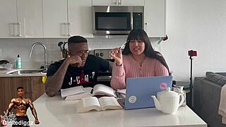 hey, this latina bbw gets dicked down hard for being an awesome study buddy